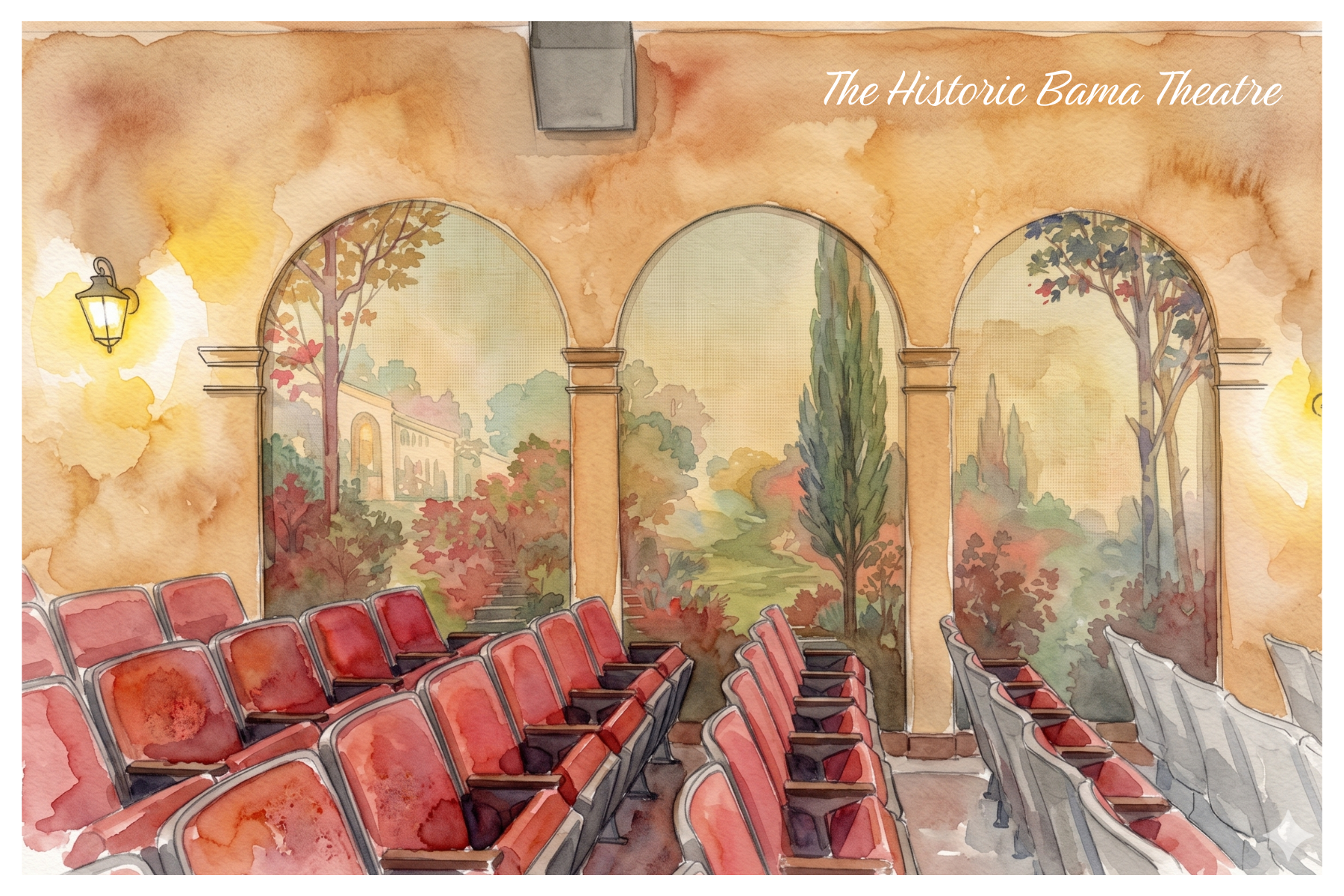Double Bama Theatre Post Card 